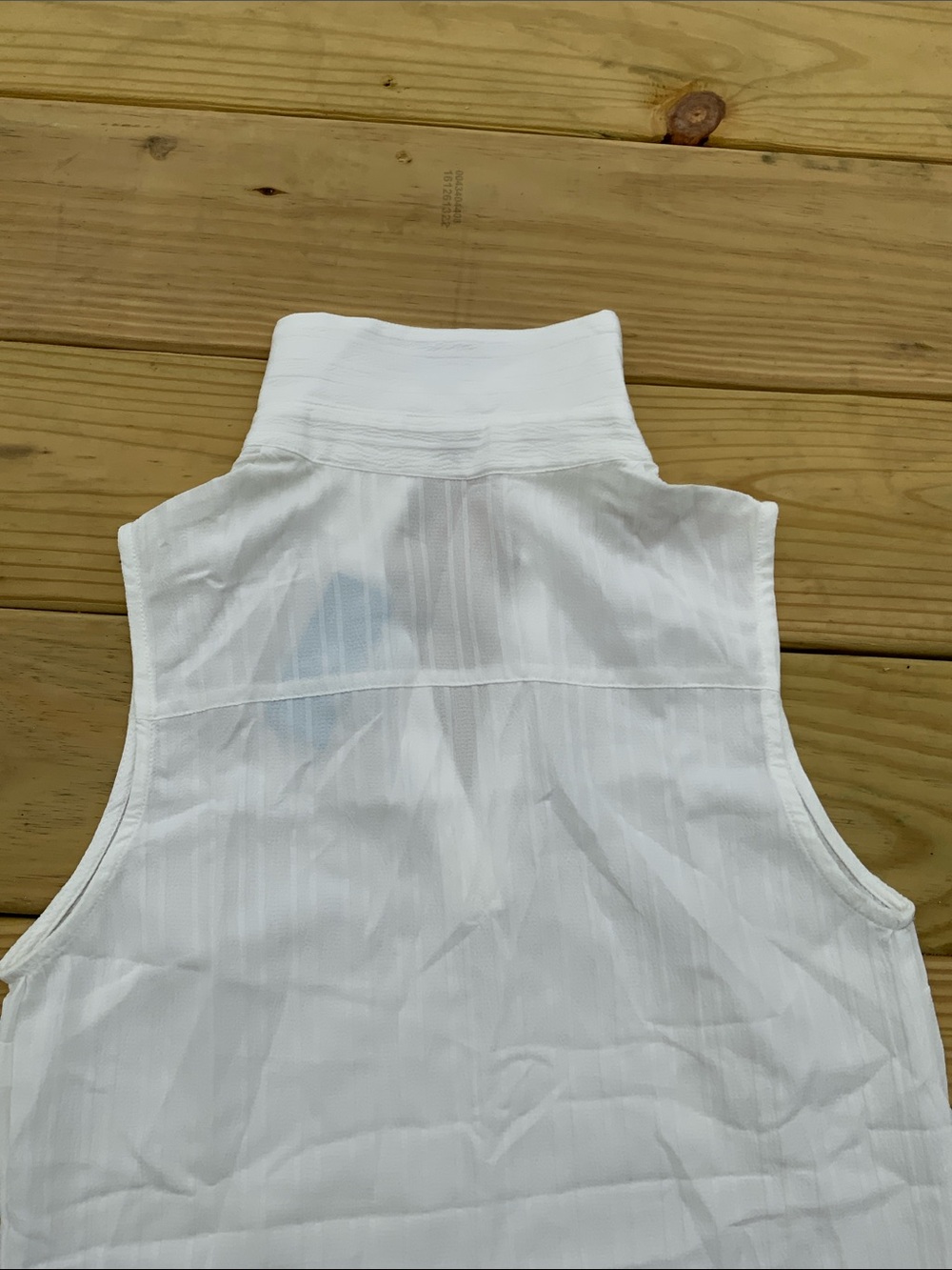 NWT Cupshe White Sleeveless Swim Cover Up With Split V Neck Size Small - Picture 11 of 11